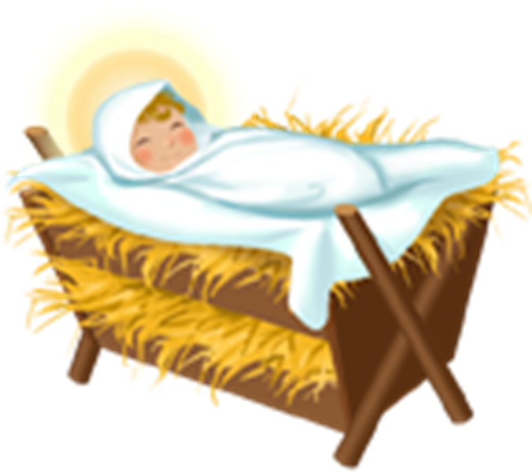 Baby Jesus Manger Images - Baby Jesus In Manger Png (776x776), Png Download