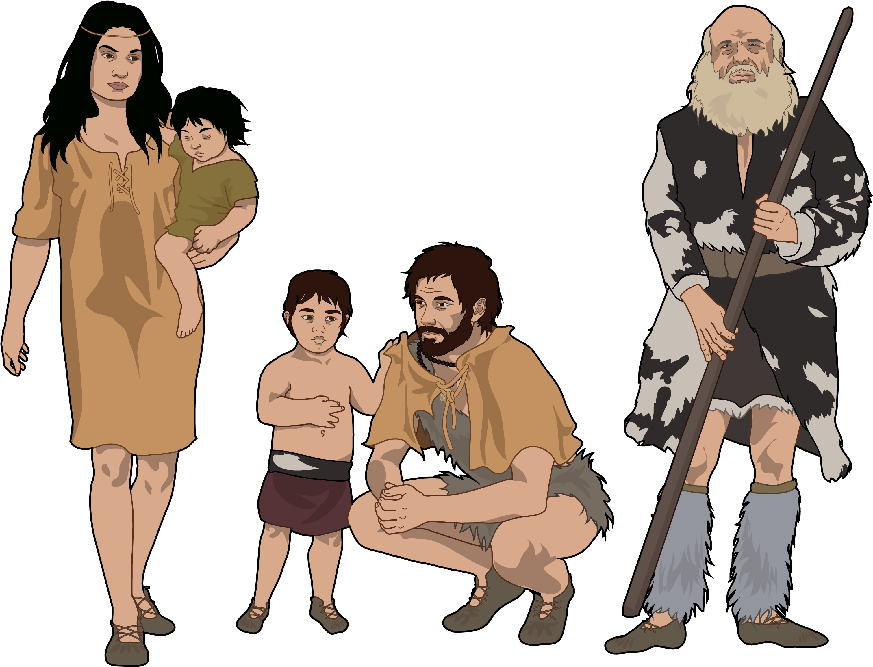 Archivo - Familia-aborigen - Aborigenes Canarios Organizacion Social (3508x2480), Png Download