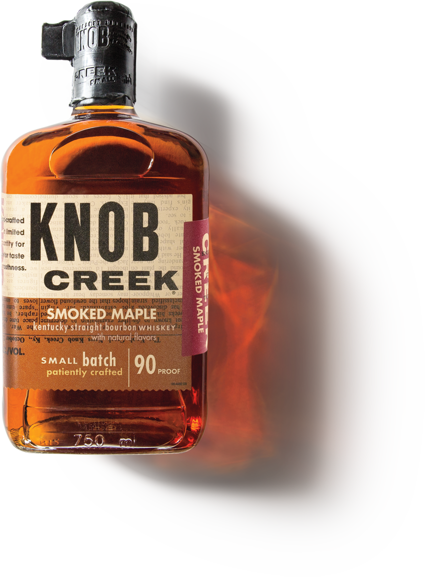 Bourbon Whiskey - Knob Creek Smoked Maple Bourbon Whiskey - 750 Ml Bottle (850x1153), Png Download