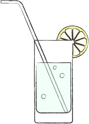 Gin-glass - Martini Glass Drawing (349x483), Png Download