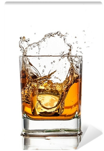 Whiskey Glass With Splash, Isolated On White Background - Amzdeal Whiskey Stones Reusable Wine Ice Cubes (400x400), Png Download