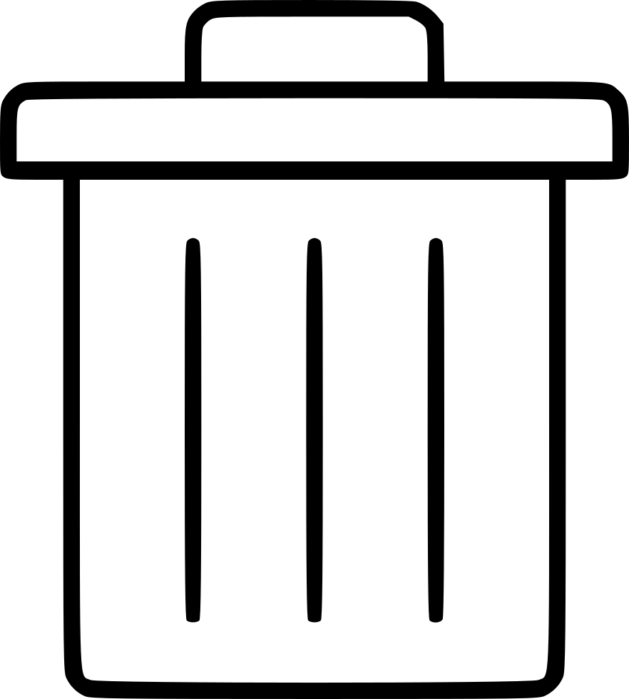 Bin Can Cancel Delete Dustbin Trash Trashcan Comments - Waste Container (882x980), Png Download