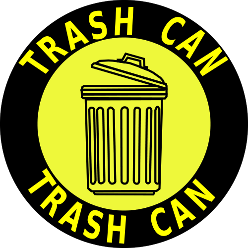 Trash Can Floor Sign - Medanrap2010 (500x500), Png Download