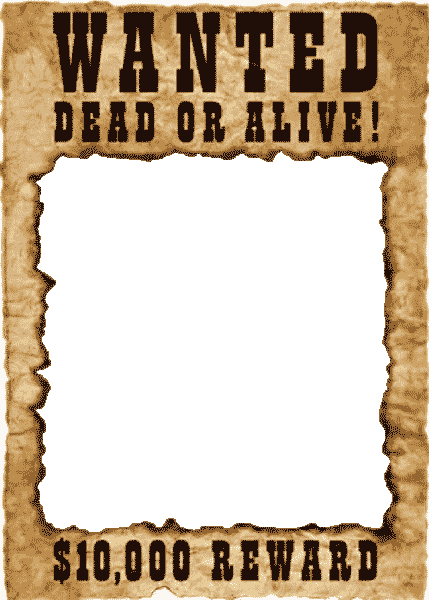 Blank Wanted Template - Wanted Dead Or Alive Png (429x600), Png Download