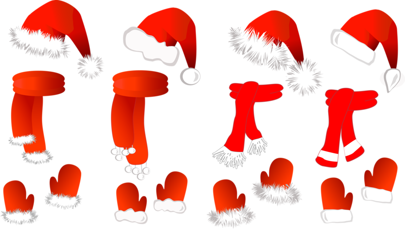 Picture Transparent Download Claus Sombrero De La Bufanda - Christmas Set: Santa Claus Hat, Scarf A Large Mug (800x454), Png Download