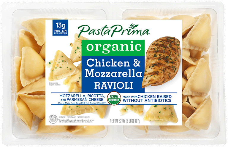 Organic Grilled Chicken & Mozzarella Ravioli (801x600), Png Download