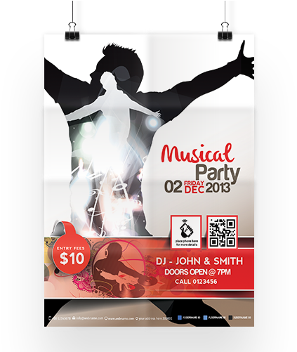 Premium Eye Catching Posters Make Your Message Visible - Music (500x500), Png Download