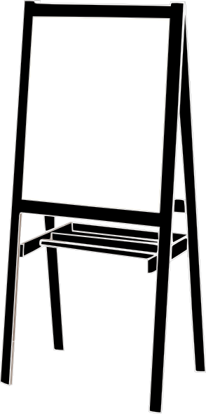 Poster Clipart Easel Stand - Easel Clip Art (294x592), Png Download