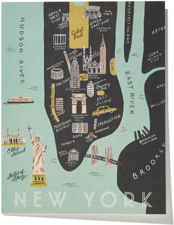 New York Map - Rifle Paper Co New York (480x480), Png Download