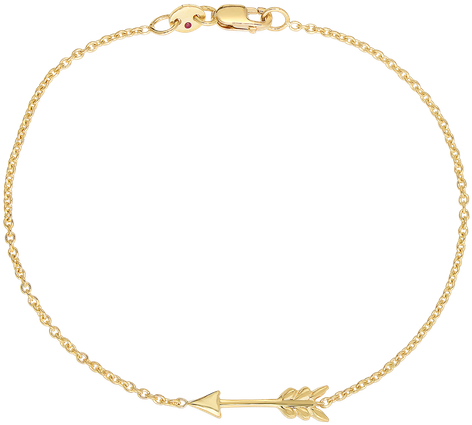 Roberto Coin 18kt Arrow Bracelet - Gold (800x800), Png Download