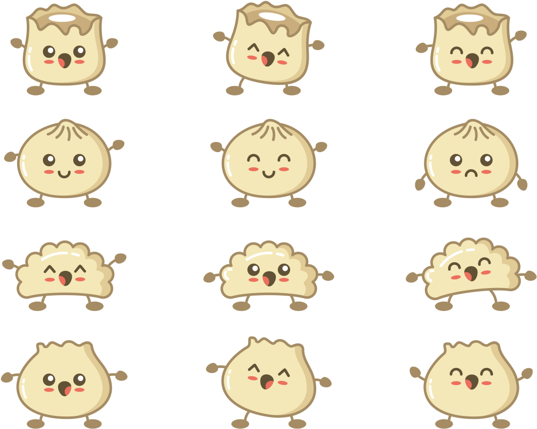 Download Dumplings Cartoon PNG Image with No Background 