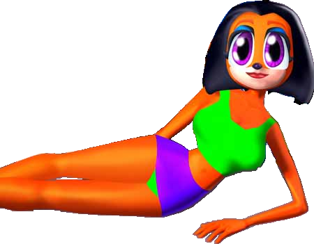 Liz Bandicoot Crash Team Racing - Crash Team Racing Liz (450x351), Png Download