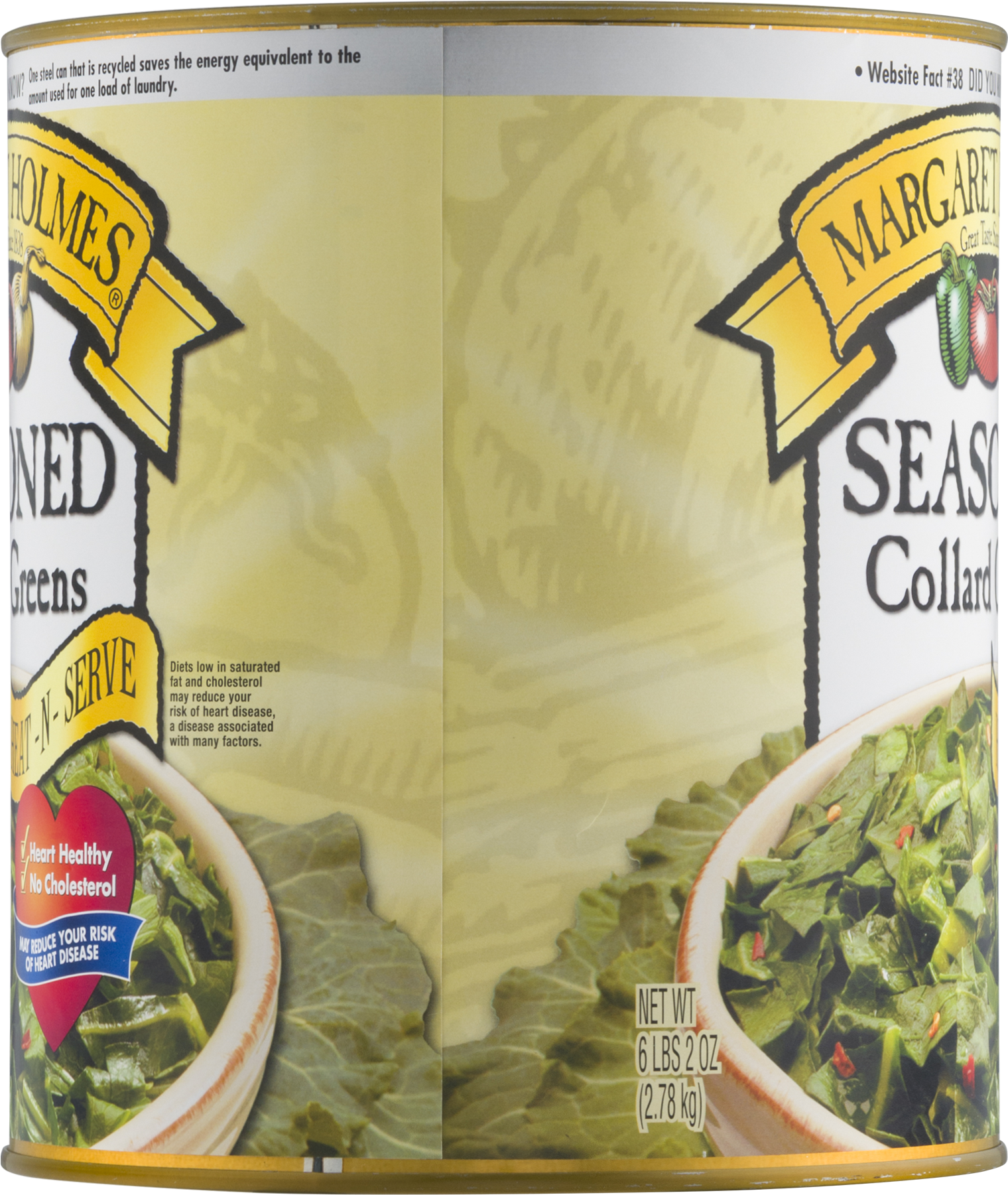 Margaret Holmes Seasoned Heat N Serve Collard Greens, - Margaret Holmes Seasoned Blackeye Peas (1800x1800), Png Download