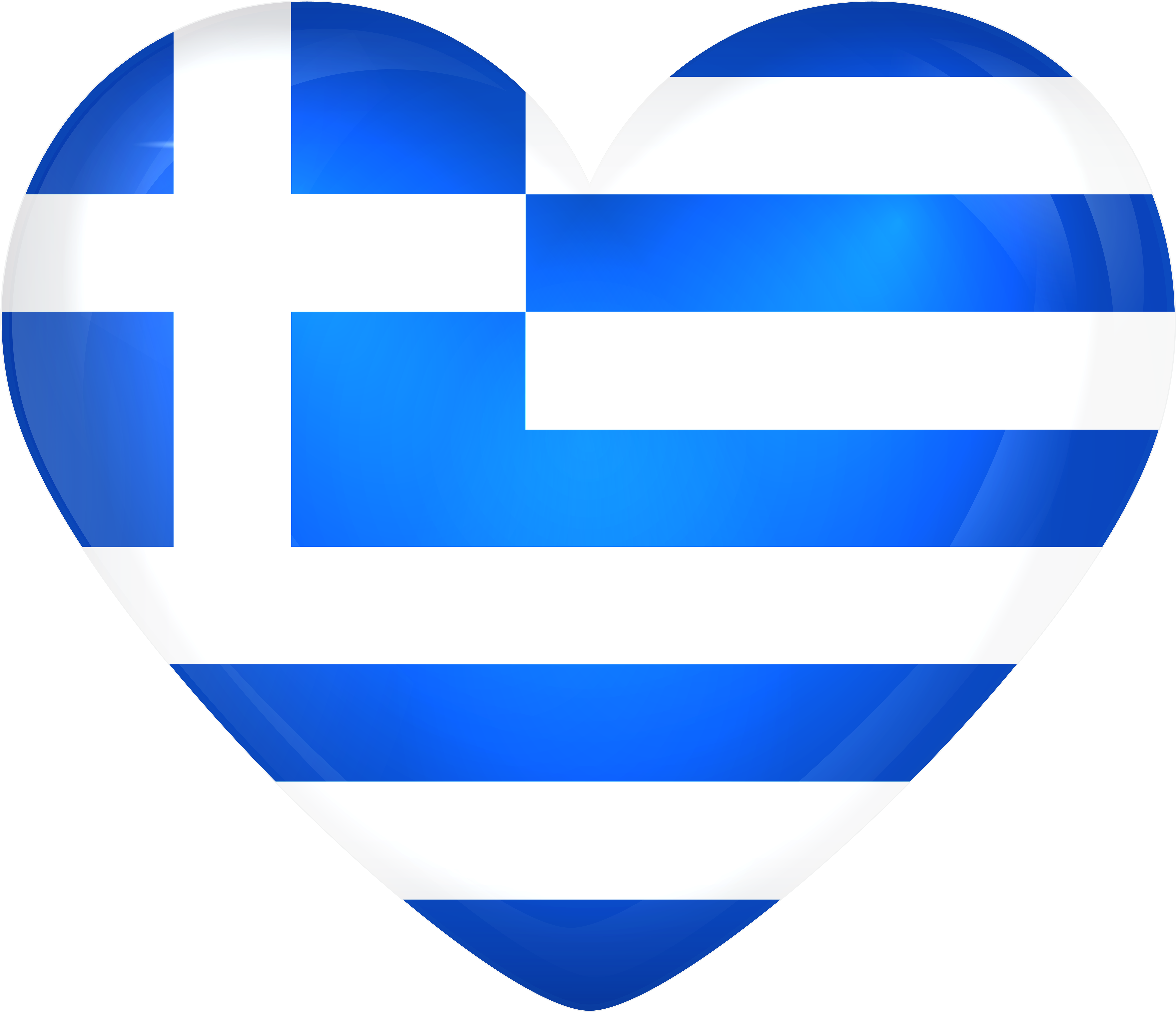Greece Large Heart Gallery - Greece Flag Heart Png (6000x5132), Png Download