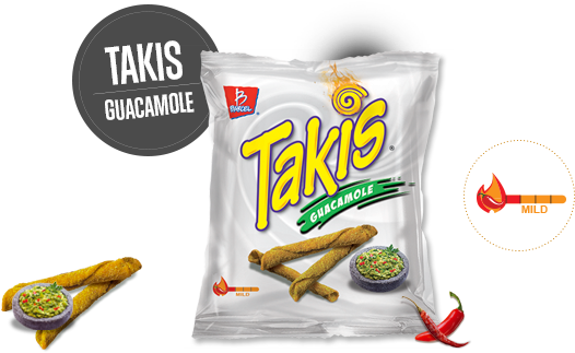 Takis Tortilla Chips, Guacamole, Mild - 4 Oz (667x407), Png Download