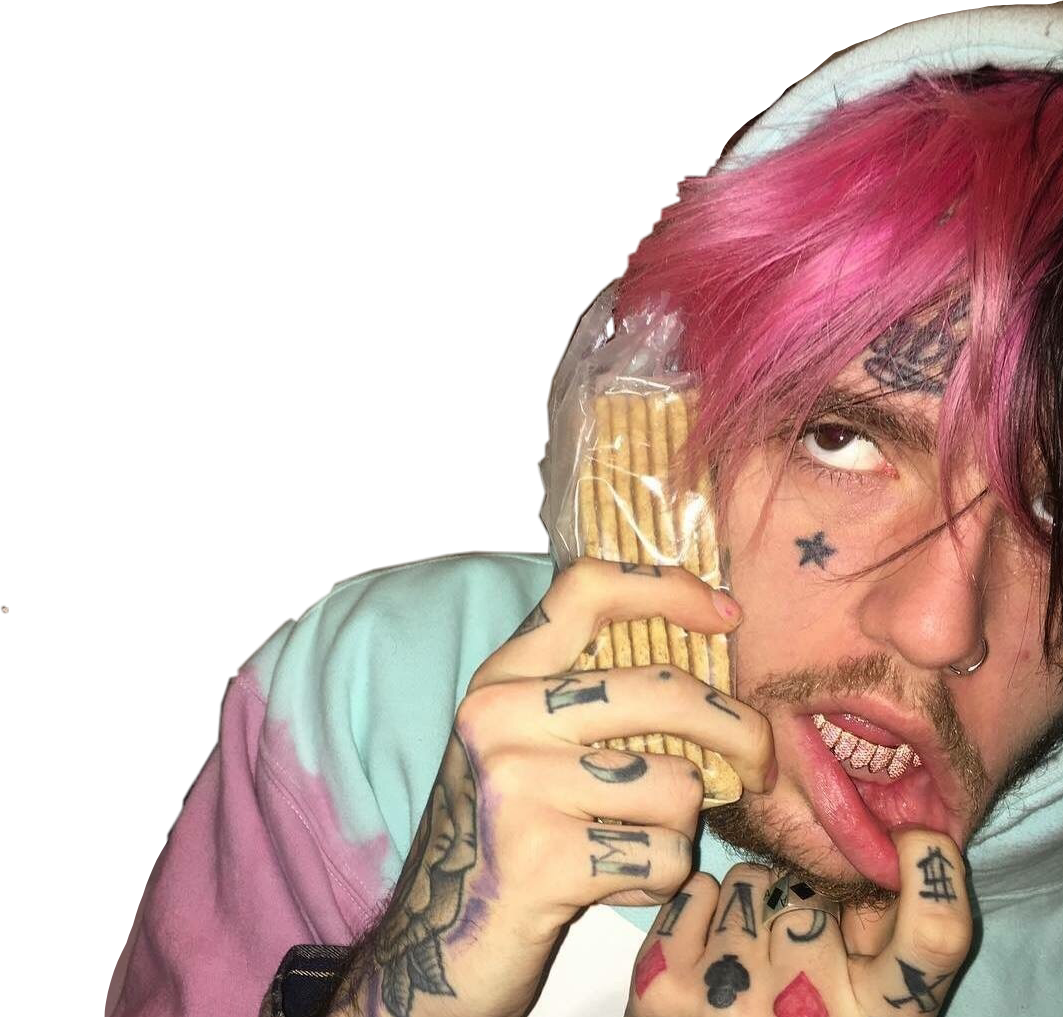 Download Lilpeep Peep Gbc Pink Aesthetic Freetoedit - Blonde And Pink Hair  Lil Peep PNG Image with No Background 
