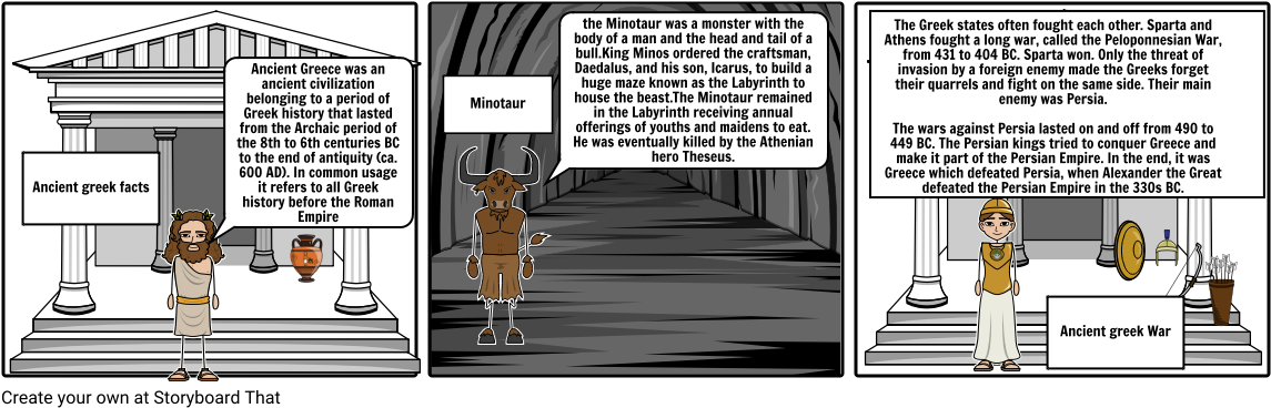 Ancient Greek - Cartoon (1164x385), Png Download