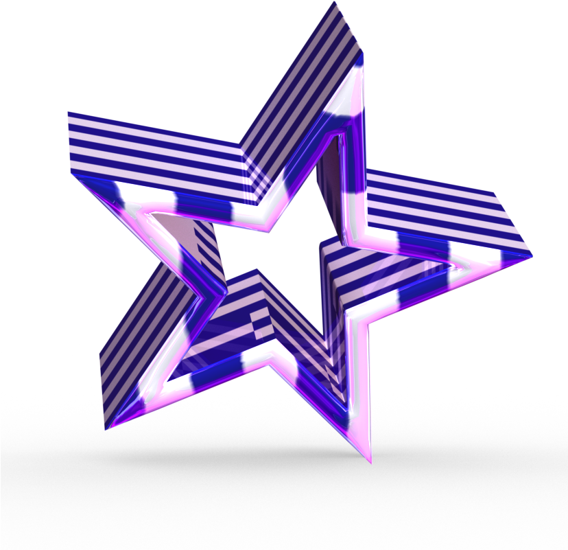 3d Greek Star - 3d Shooting Star Png (827x852), Png Download