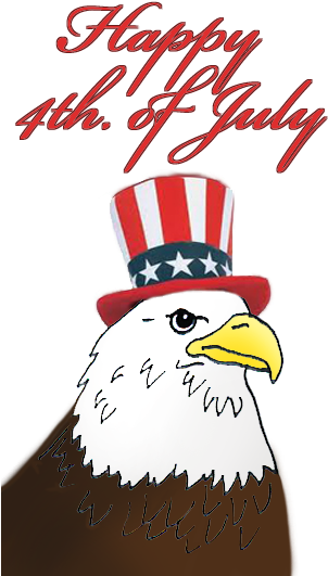 July Clipart Eagle - 4th Of July Eagle Clipart (315x531), Png Download