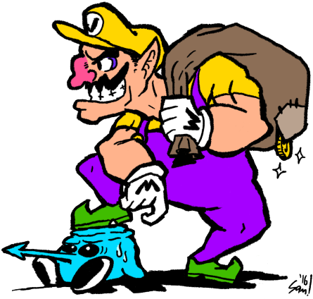 Wah Hah Hah~ It'sa Me, Wario How You Squirts Doin' - Treasure (500x462), Png Download