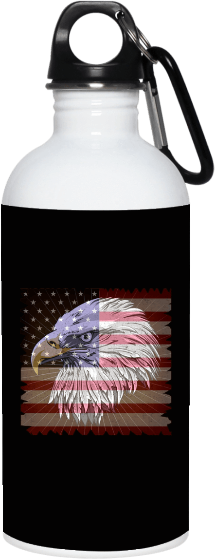 American Flag Eagle Stainless Steel Water Bottle - 99 Problems But Beer Solves Them Funny Tee - Men's (1155x1155), Png Download
