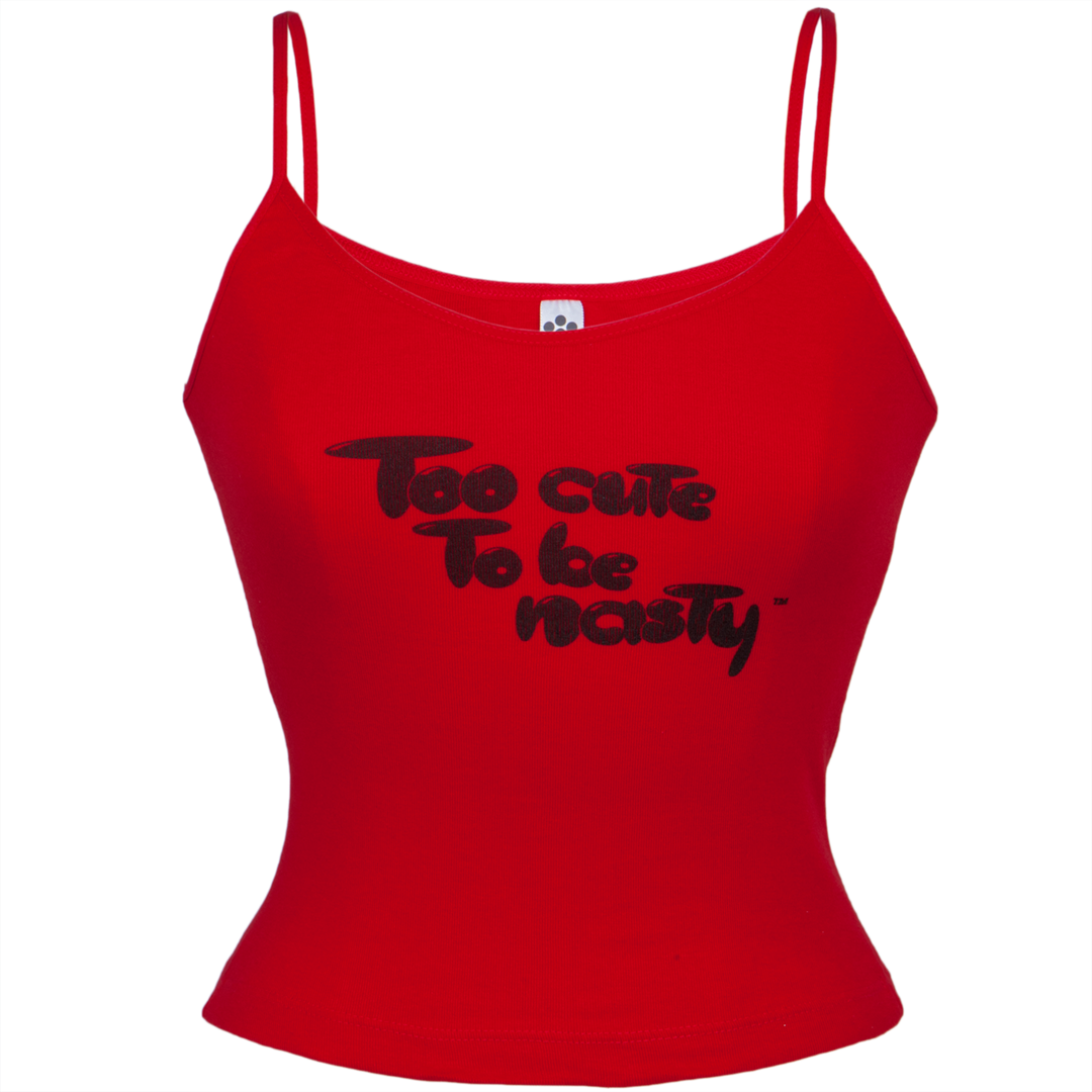 Too Cute To Be Nasty Red Juniors Tank Top - Red Tank Top Transparent (1080x1080), Png Download