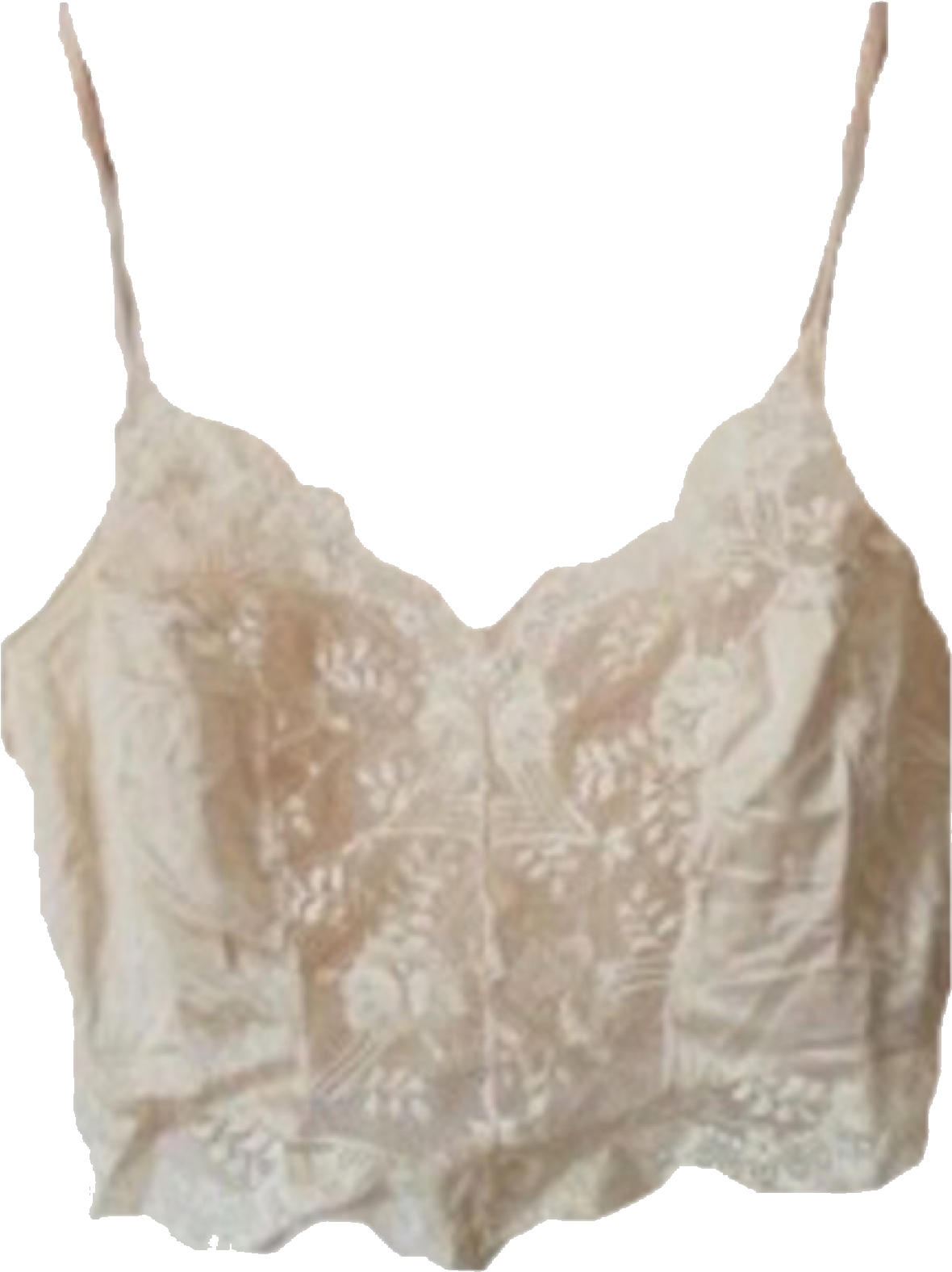 Cream Tank Top Polyvore Moodboard Filler - Top (2048x1658), Png Download