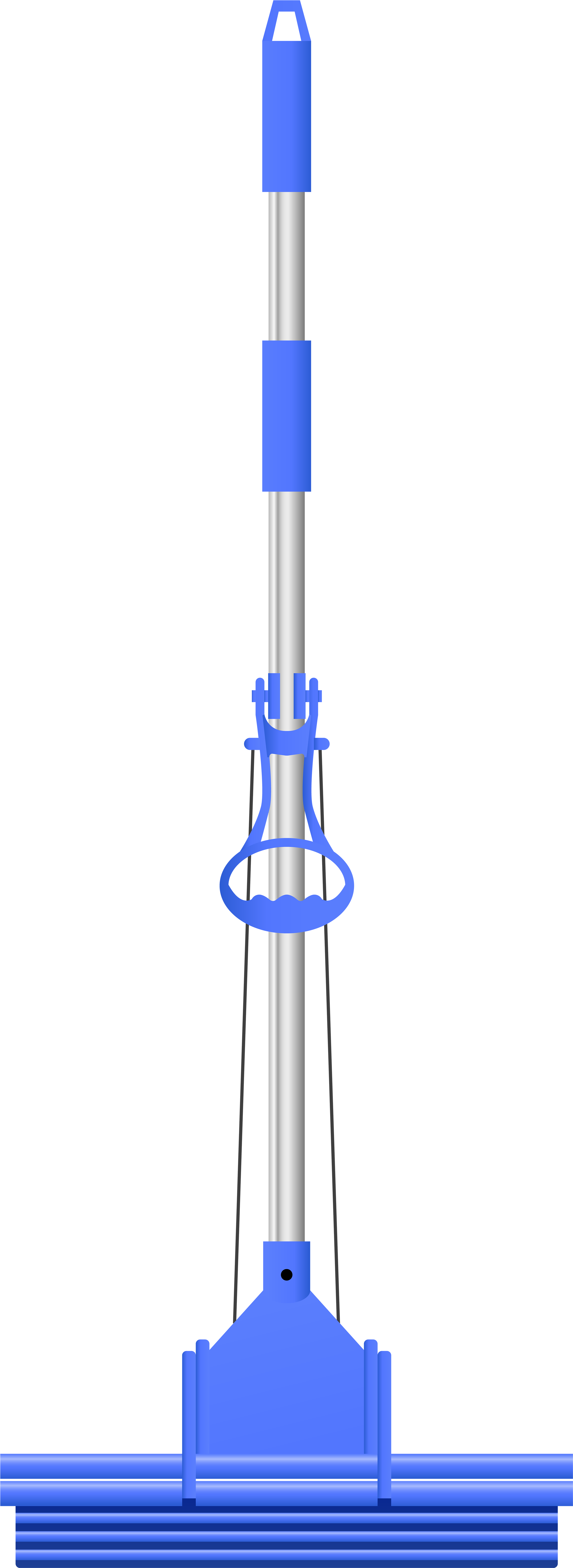 Sponge Mop Blue Png Clip Art Image - Mop (3021x8000), Png Download