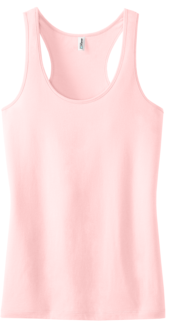 District Threads Dt237 Ladies Racerback Tank Top - Womens Light Pink Tank Top (800x1365), Png Download