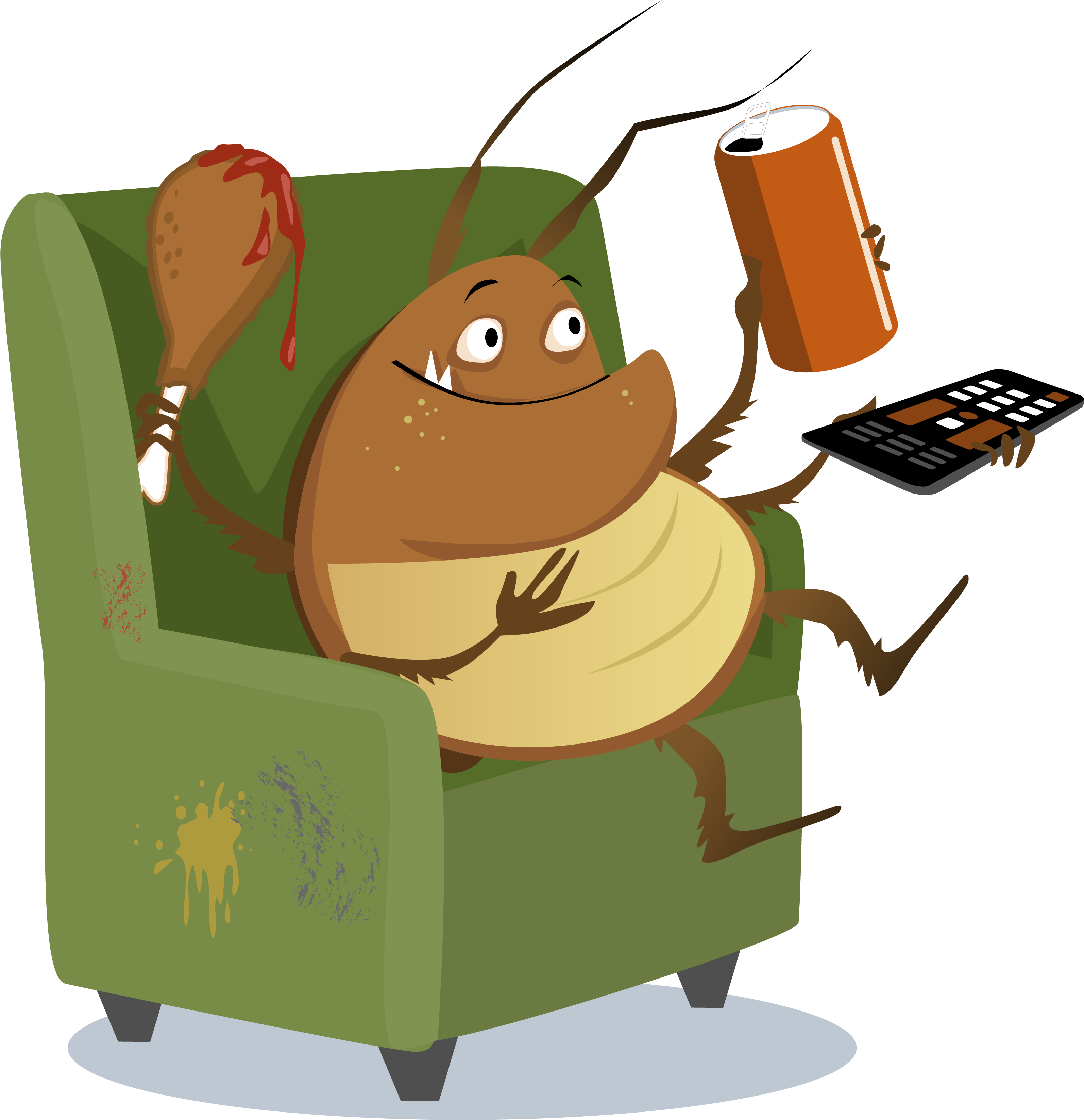 There Is No Doubt That Cockroaches Are Among The Most - Cockroach Watching Tv (3334x3334), Png Download