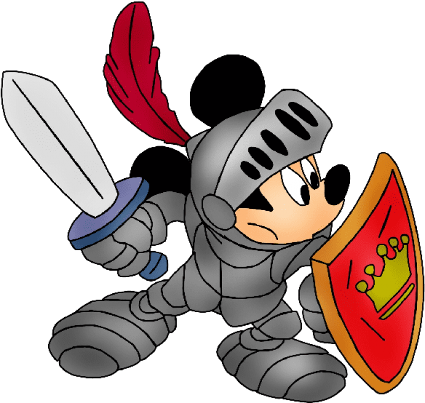 Mickey Mouse Images, Mickey Mouse Cartoon, Baby Mickey - Mickey Mouse With Sword (500x500), Png Download