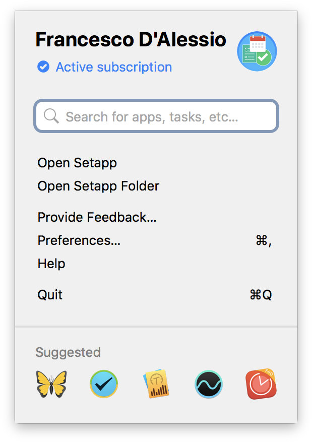 Setapp Menu Bar - Menu Bar (628x886), Png Download