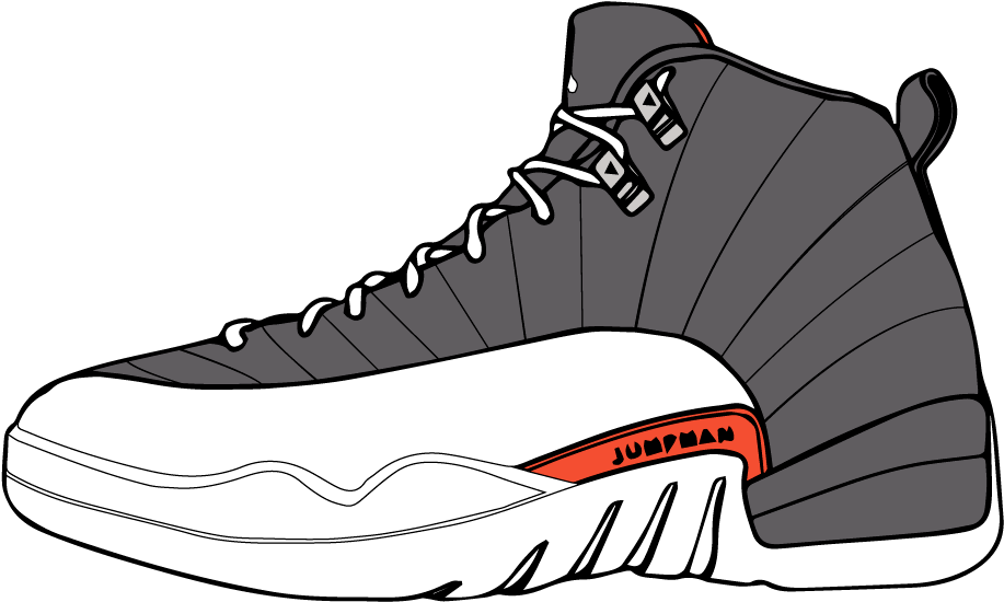 Vector Sneakers Shoe Jordan - Jordan Sneaker Clip Art (1001x609), Png Download