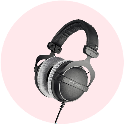 In The Studio When I'm Recording - Beyerdynamic Dt770 Pro Headphones - 80 Ohm (600x433), Png Download