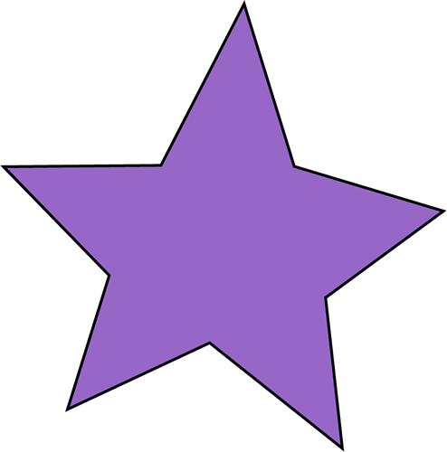 Picture Free Stock All Stars Clipart - Clip Art Purple Star (494x500), Png Download
