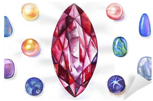 Watercolor Gem (400x400), Png Download