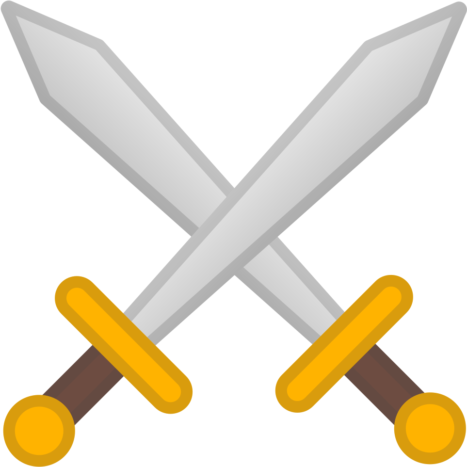 Diamond Swords Crossing Png - Schwert Emoji (1024x1024), Png Download