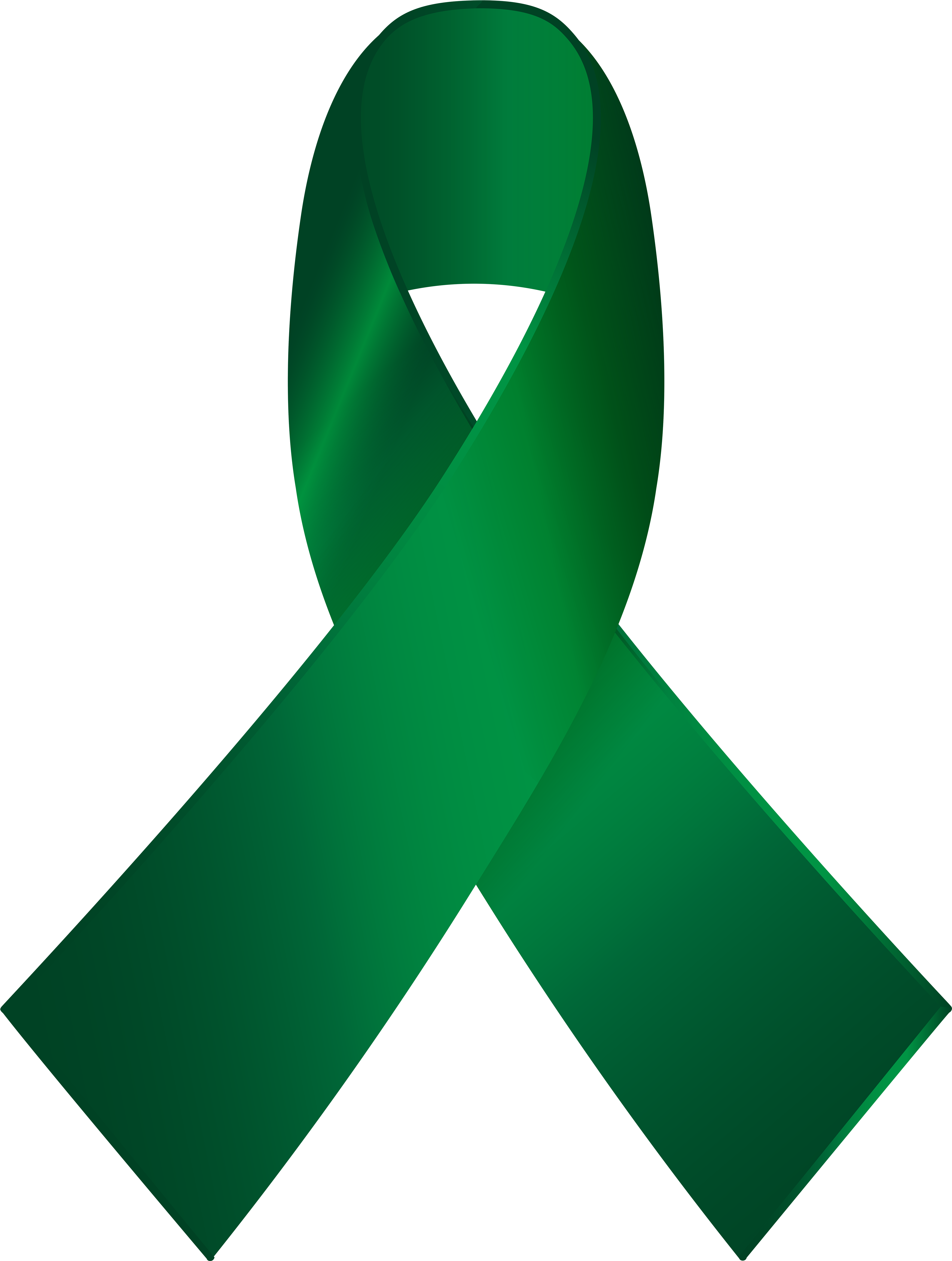 Green Awareness Ribbon Png Clip Art - Green Awareness Ribbon Png (4531x6000), Png Download