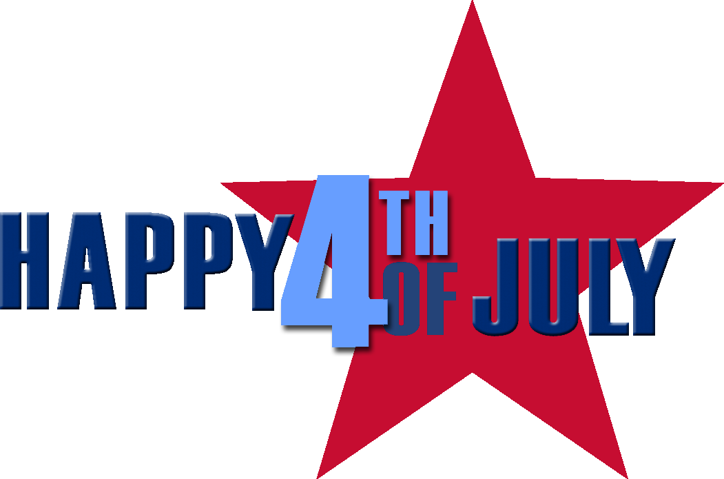 Graphic Black And White Library Happy Th Of Site Title - Happy Fourth Of July Clip Art (1051x695), Png Download