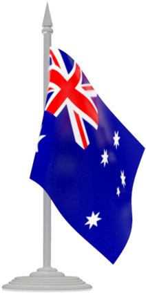 Australia Flag Png Clipart - Costa Rica Flag Pole (640x480), Png Download
