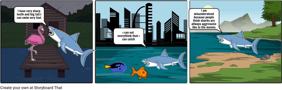 Alperturan Sharks - Cartoon (1164x385), Png Download