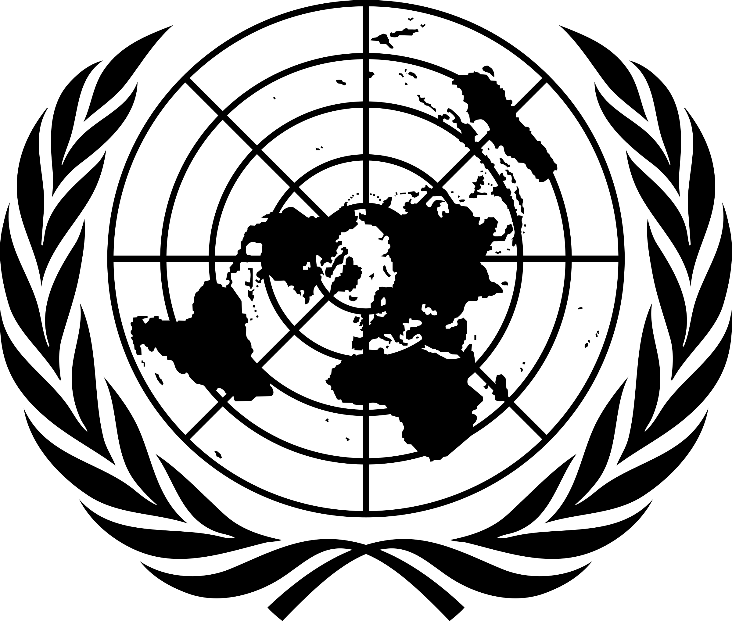 This Free Icons Png Design Of United Nations Symbol (2400x2036), Png Download