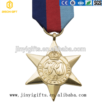2018 New Design Custom Metal Emboss 3d Gold Star Medal - 1939–1945 Star (350x350), Png Download