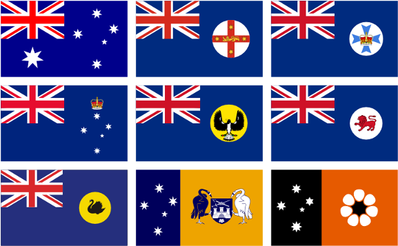 Currentall State Flags Of Australia - States Of Australia Flags (600x380), Png Download