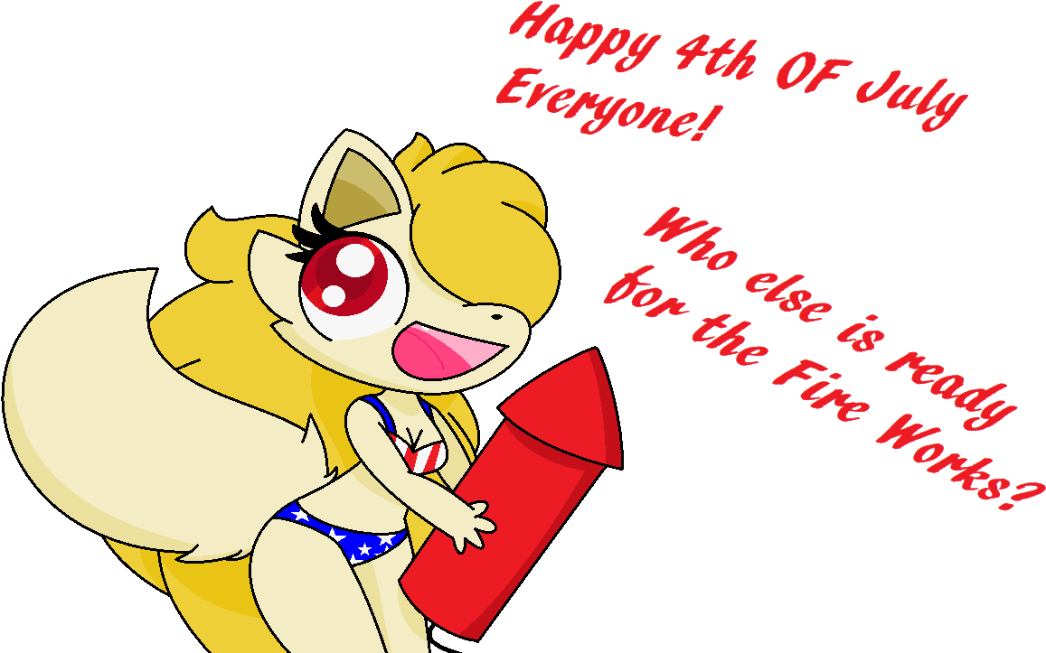 Happy 4th Of July - Cartoon (1288x724), Png Download