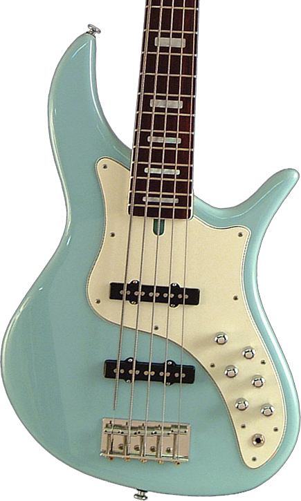 Daphne Blue - Ltd Rb-1005 5-string Bass Guitar (435x725), Png Download