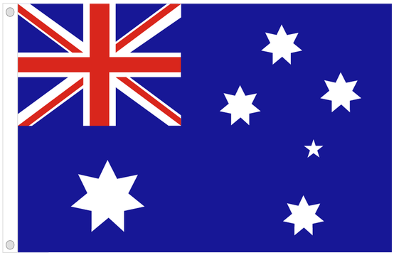 Flag With Metal Grommets - Australia Flag Png (591x394), Png Download