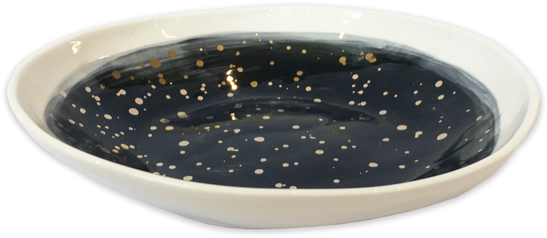 Navy Gold Splatter, Serving Bowl - Ring (2000x2000), Png Download