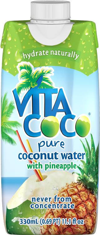 Vita Coco Coconut Water, Pineapple, - Vita Coco 330ml (800x800), Png Download