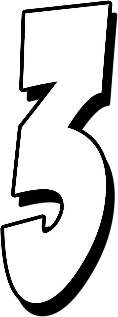 Los Números - Line Art (1236x1600), Png Download